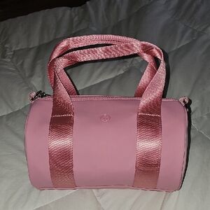 Lululemon Knit Nylon Mini Barrel Duffle!! PKTD!! Gorgeous Pink Color! Sold Out!